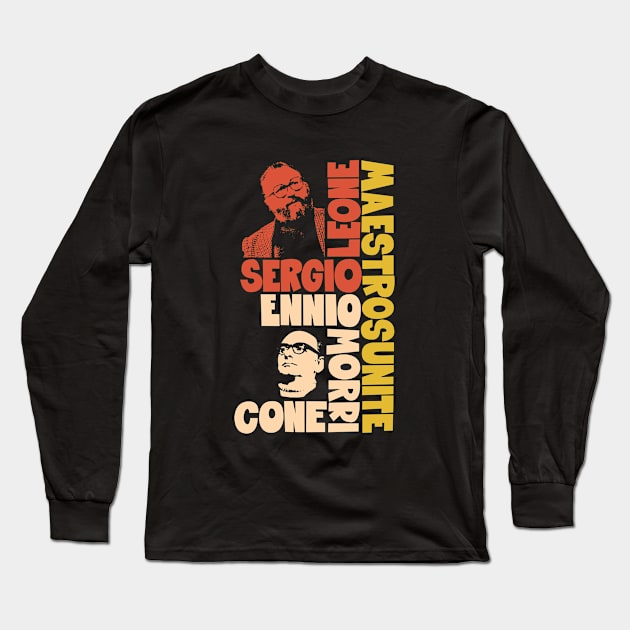 Sergio Leone and Enio Morricone - the good the bad and the ugly Long Sleeve T-Shirt by Boogosh